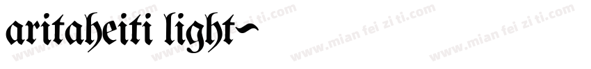 aritaheiti light字体转换